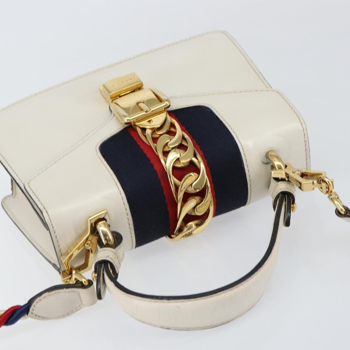 Gucci Sylvie Top Handle Bag Leather