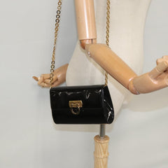 Salvatore Ferragamo Gancini Box Crossbody Bag Patent leather