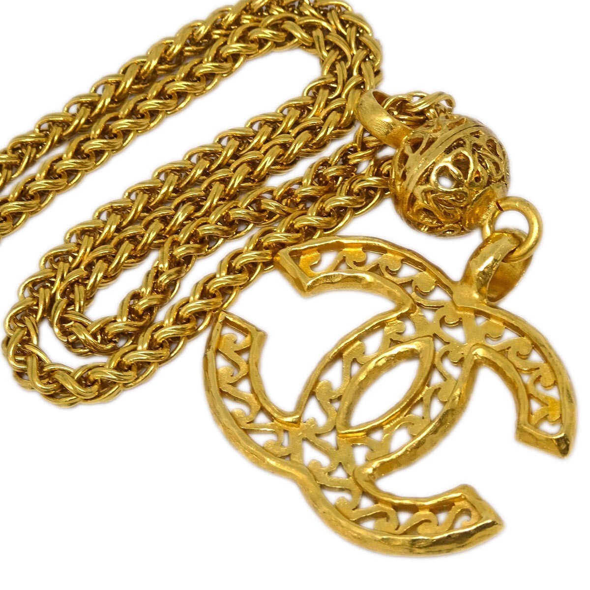 Chanel CC Pendant Necklace Metal