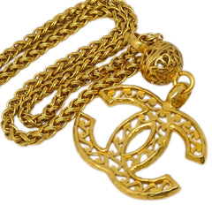 Chanel CC Pendant Necklace Metal