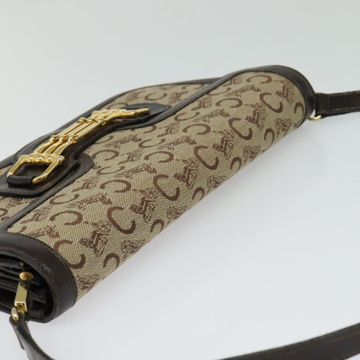 Celine C Sulky Shoulder bag Canvas and Leather