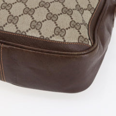 Gucci Front Pocket Messenger Bag GG Canvas with Leather