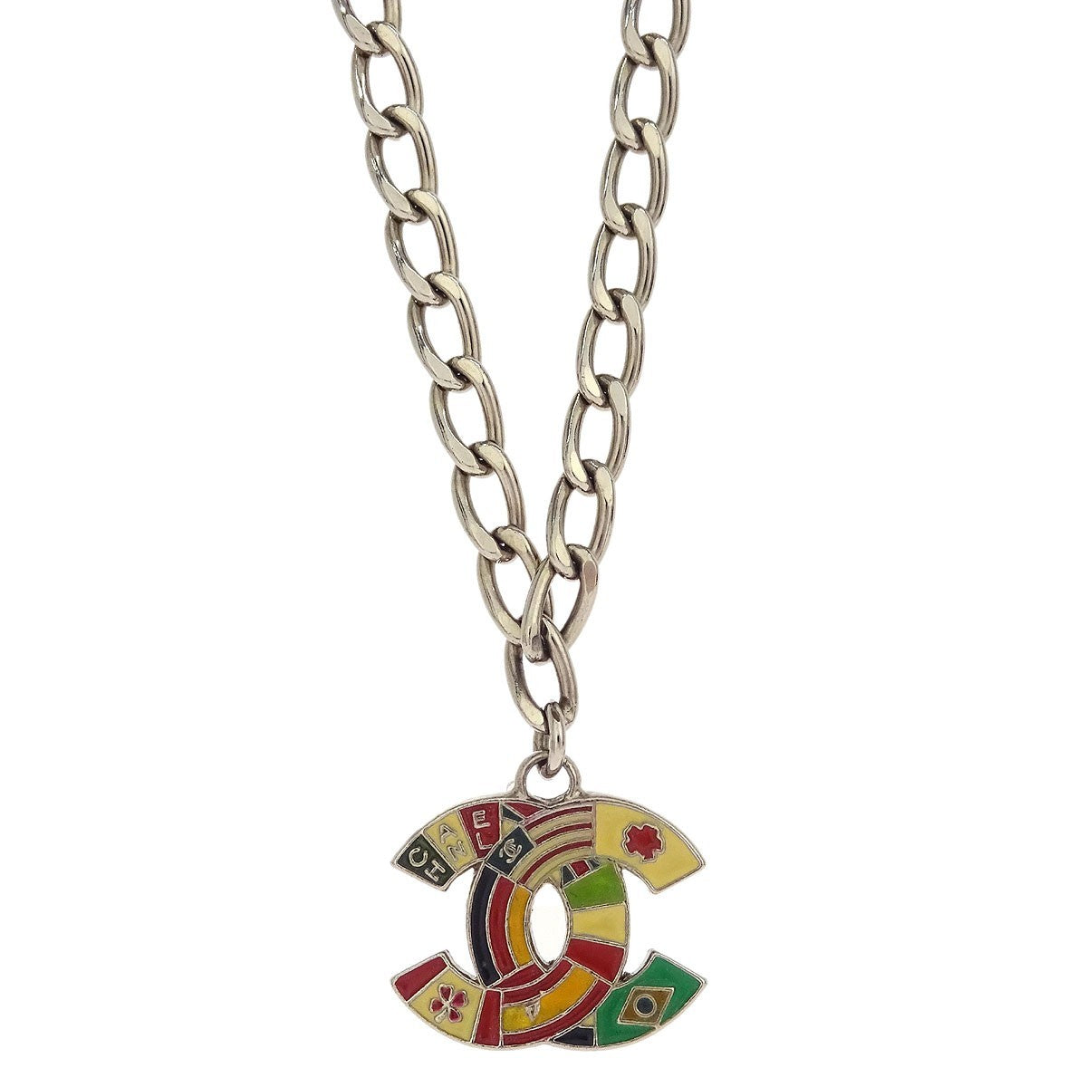 Chanel CC Pendant Necklace Metal
