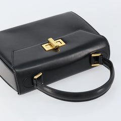 Celine Vintage Convertible Turnlock Top Handle Bag Leather
