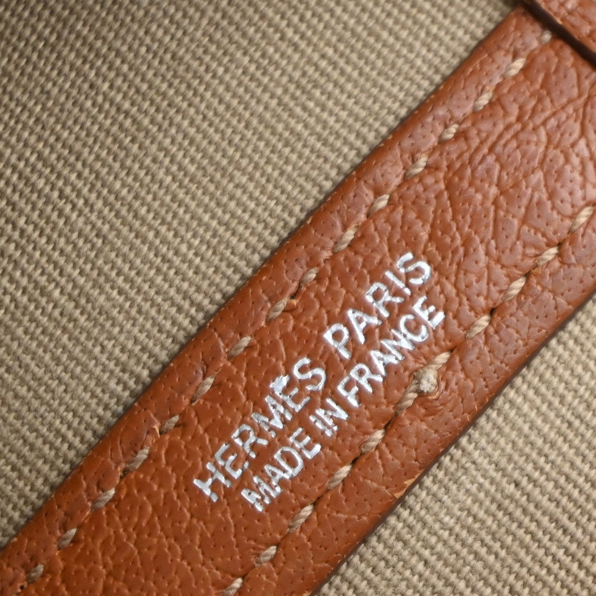 Hermes Garden Party Tote Canvas and Leather