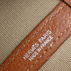 Hermes Garden Party Tote Canvas and Leather