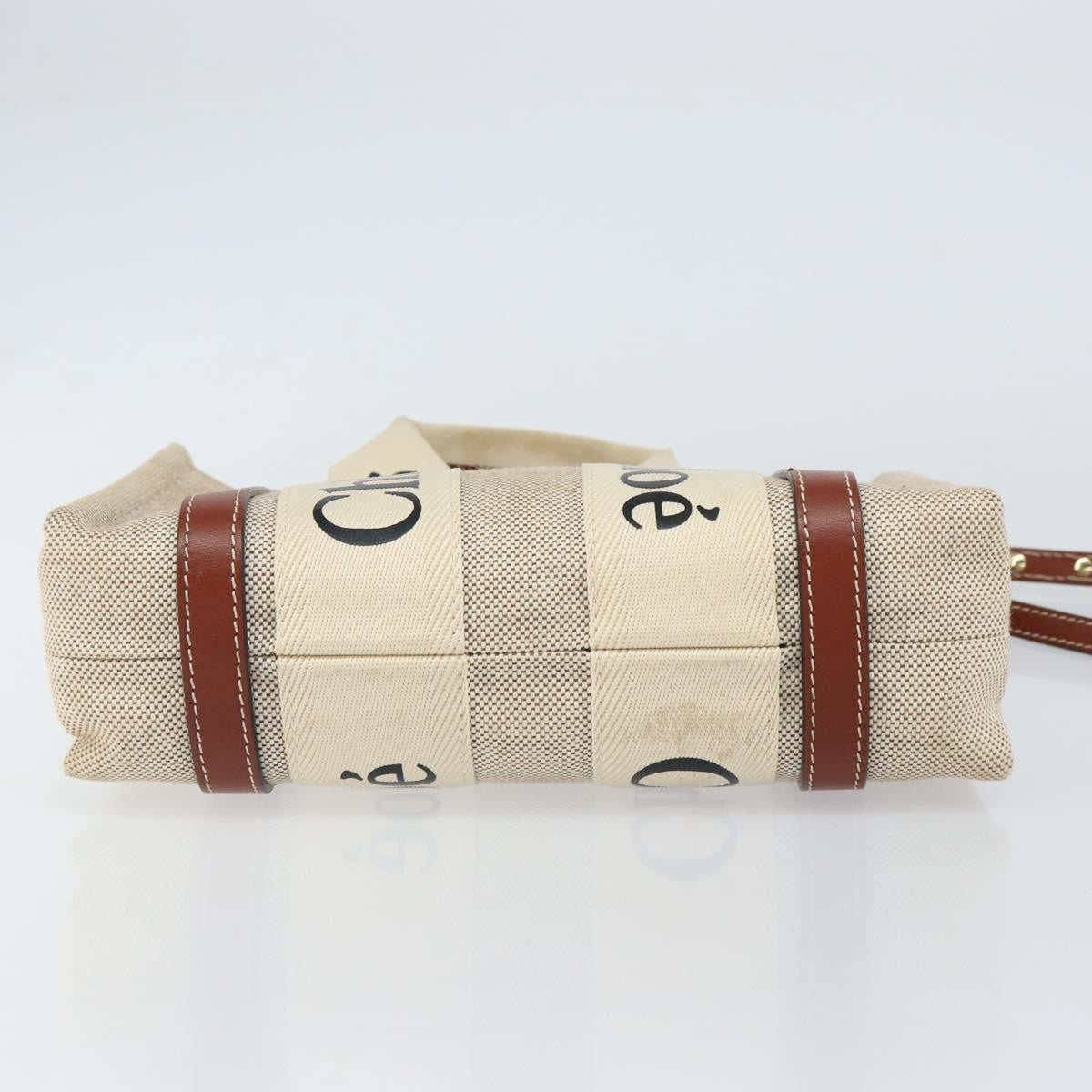 Chloe Woody Convertible Tote Canvas with Leather