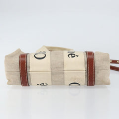 Chloe Woody Convertible Tote Canvas with Leather
