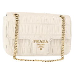 Prada Chain Flap Shoulder Bag Nappa Gaufre