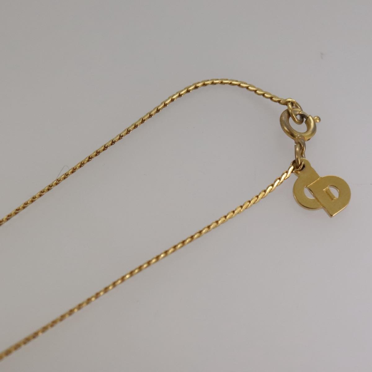 Christian Dior CD Pendant Necklace Gold-plated