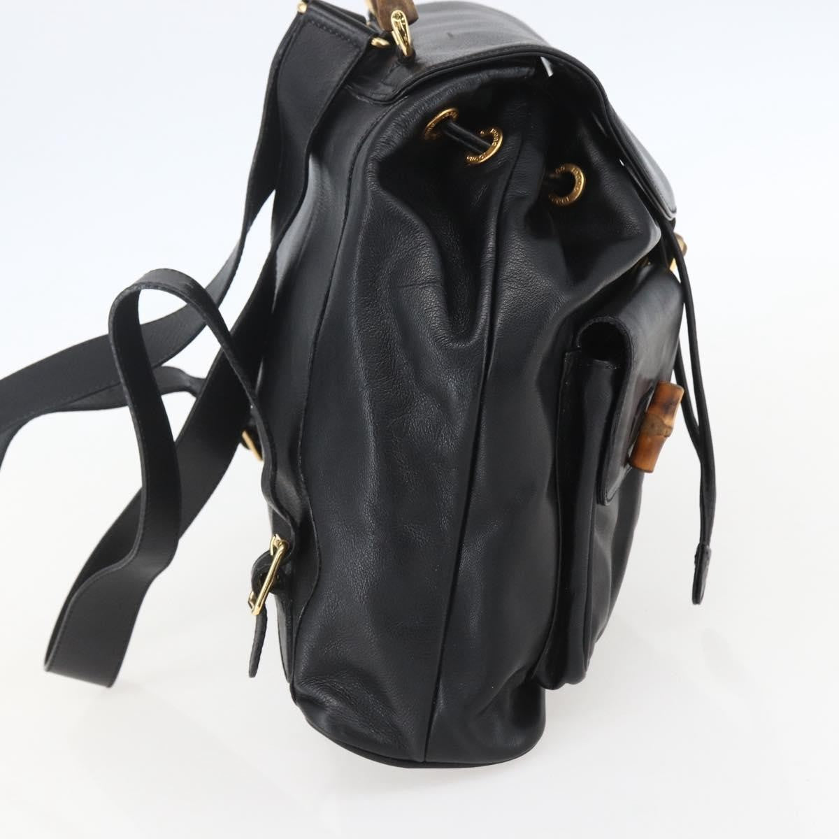 Gucci Vintage Bamboo Backpack Leather
