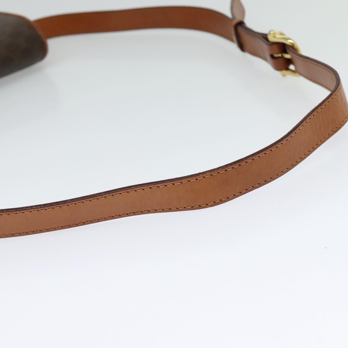 Celine Vintage Macadam Shoulder Bag Canvas and Leather