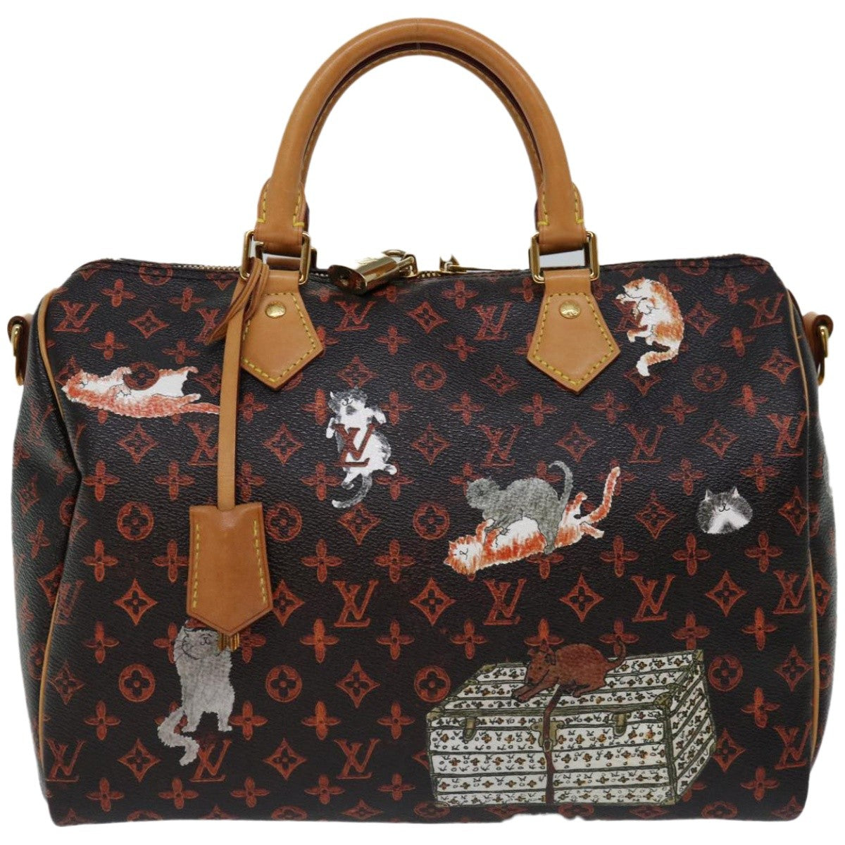Louis Vuitton Speedy Bandouliere Bag Limited Edition Grace Coddington Catogram Canvas