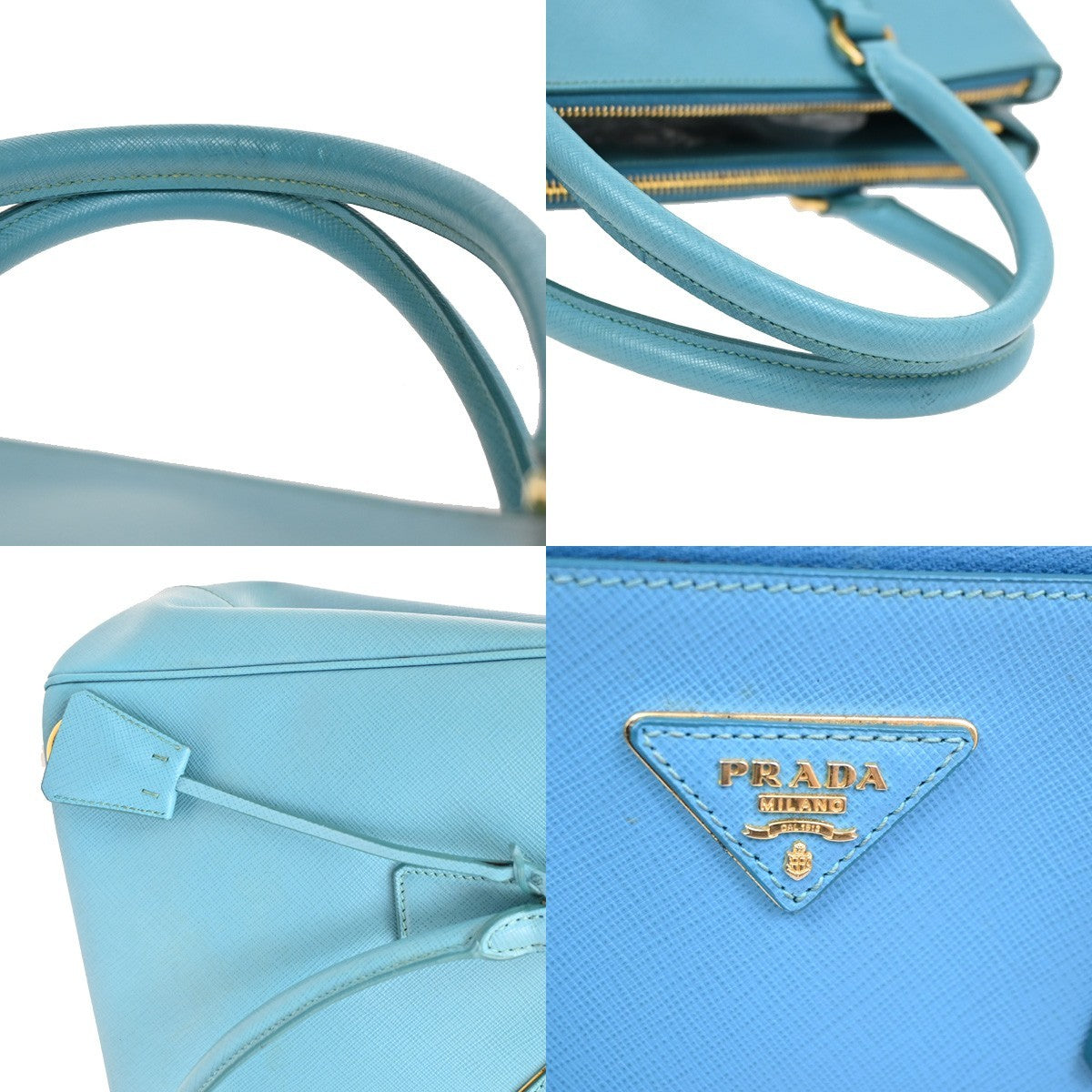 Prada Double Zip Lux Tote Saffiano Leather