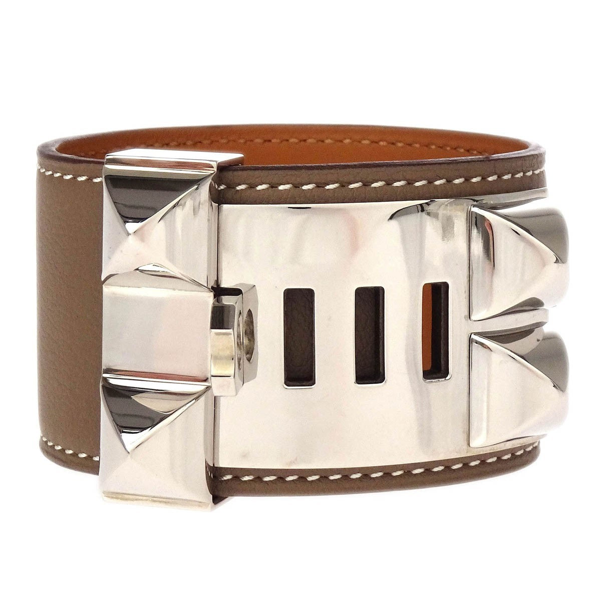 Hermes Collier de Chien Bracelet Leather