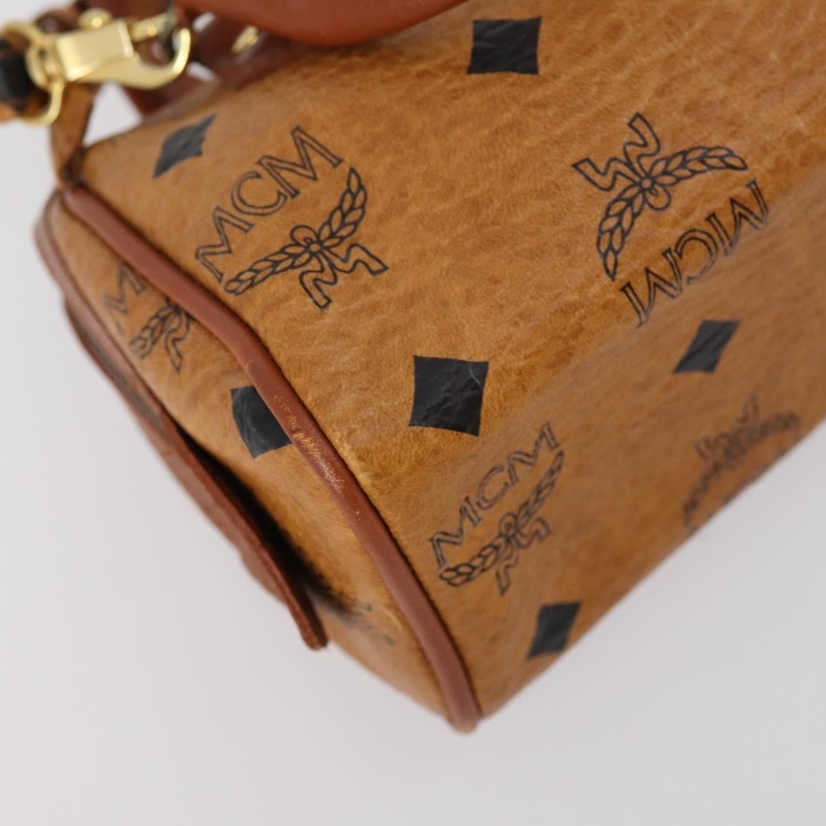 MCM Visetos Handbag Canvas and Leather