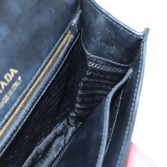 Prada Metal Ribbon Shoulder Bag City Calfskin