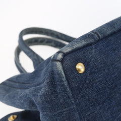 Prada Canapa Open Tote Denim