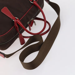 Prada Bowler Bag Canvas with Leather