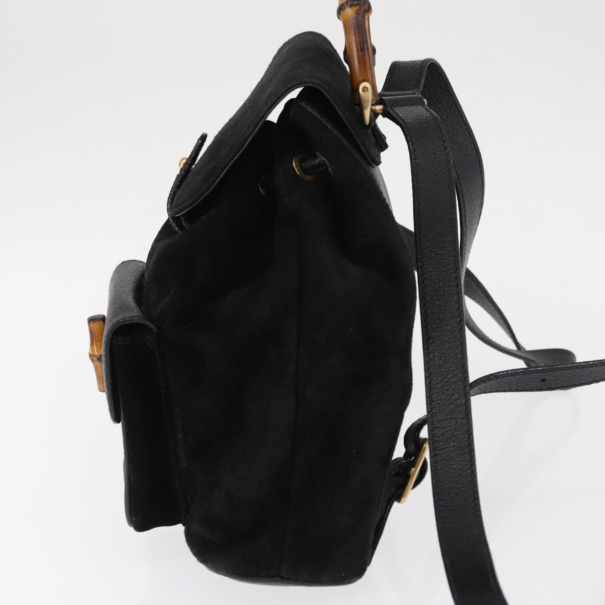 Gucci Vintage Bamboo Backpack Suede