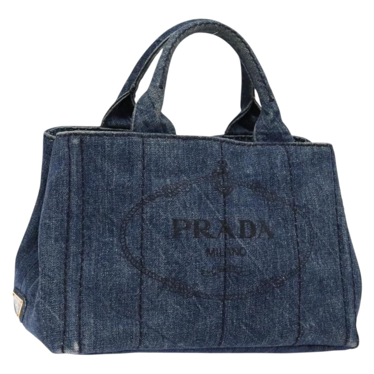 Prada Canapa Convertible Tote Denim