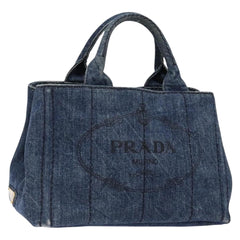 Prada Canapa Convertible Tote Denim