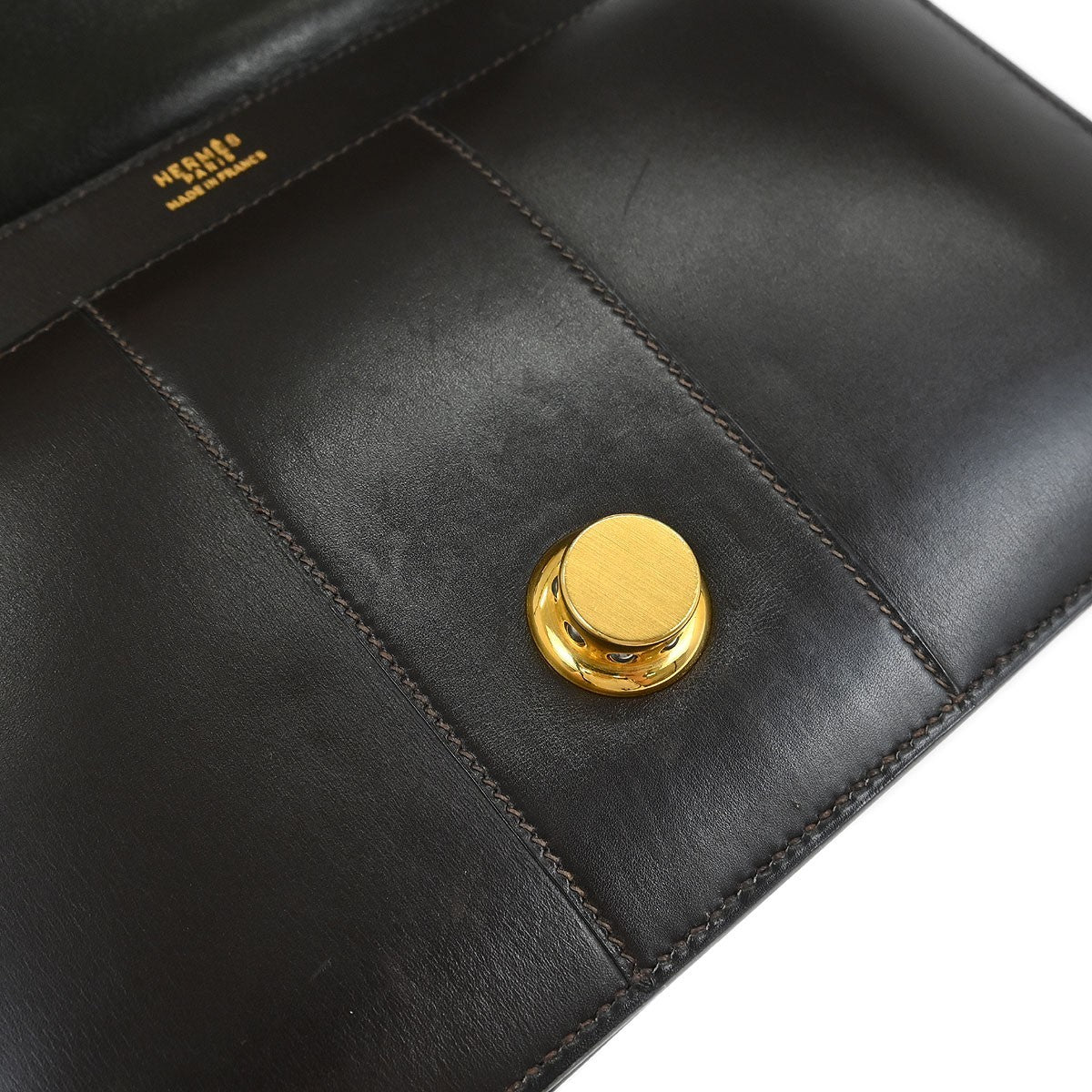 Hermes Vintage Shoulder Bag Embellished Leather