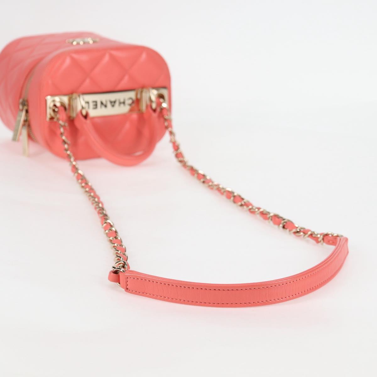 Chanel Classic Top Handle Vanity Case with Chain Quilted Lambskin