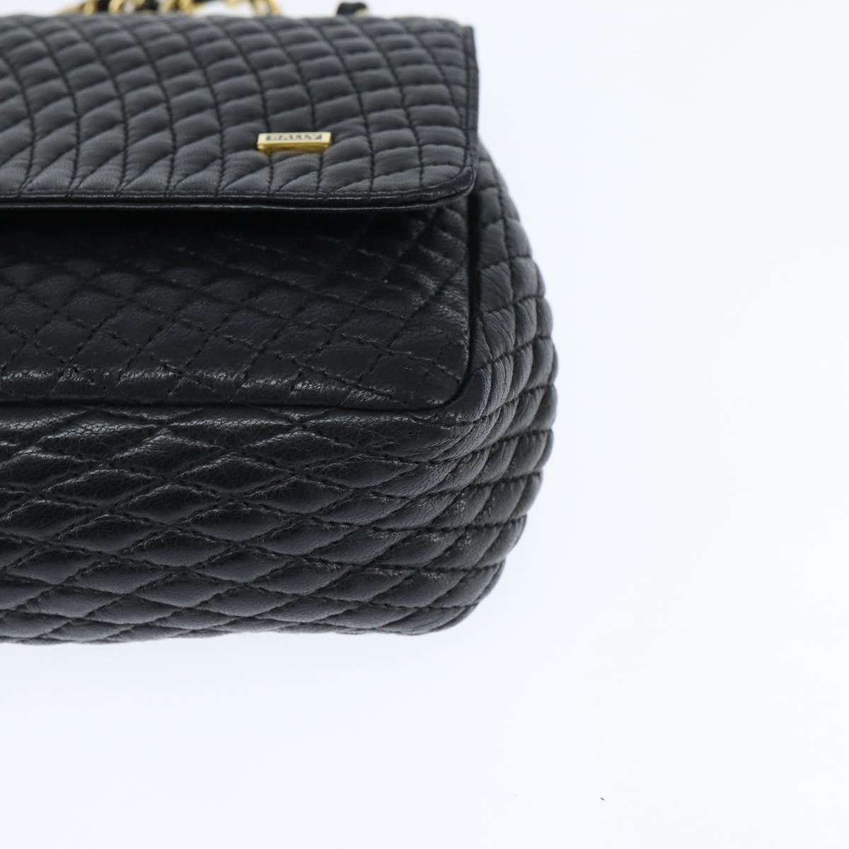 Bally Vintage Chain Shoulder Bag Quilted Leather