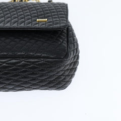 Bally Vintage Chain Shoulder Bag Quilted Leather