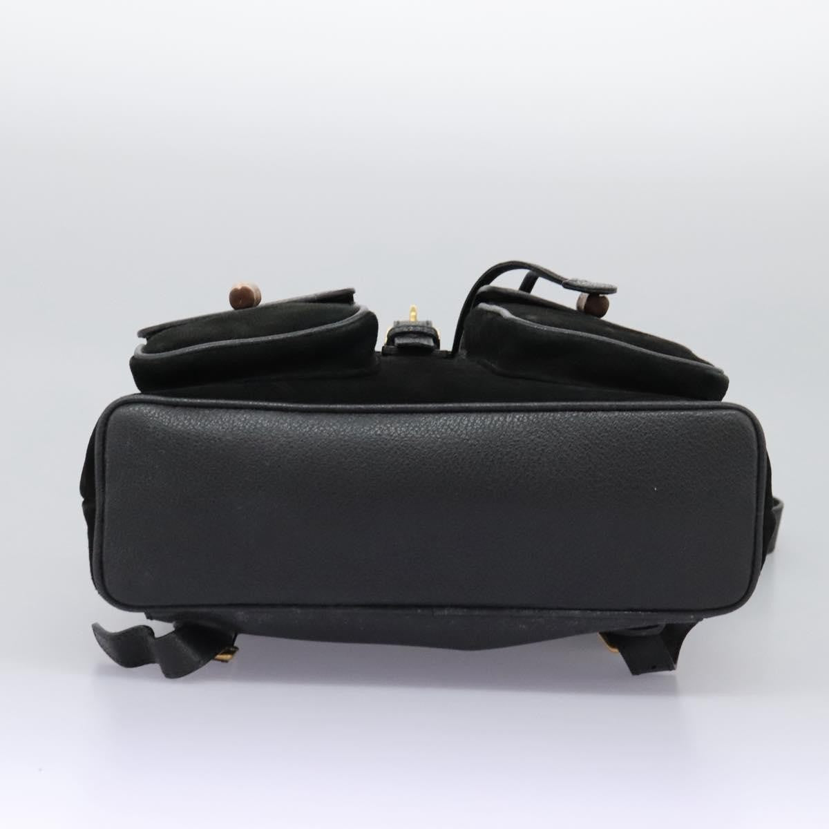 Gucci Vintage Bamboo Backpack Suede