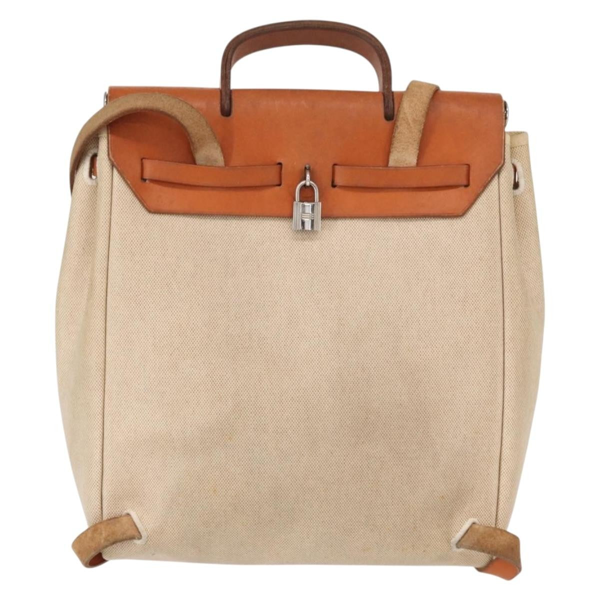 Hermes Herbag A Dos Backpack Toile