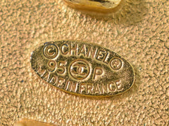 Chanel CC Hoop Clip-On Earrings Crystal Embellished Metal