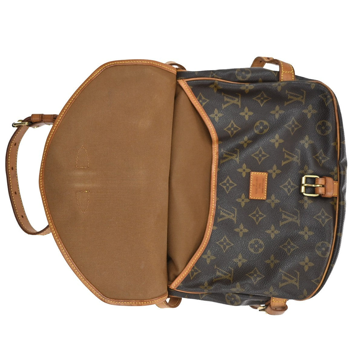 Louis Vuitton Saumur Handbag Monogram Canvas