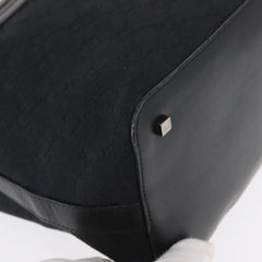 Gucci Vintage Shoulder Bag GG Canvas and Leather