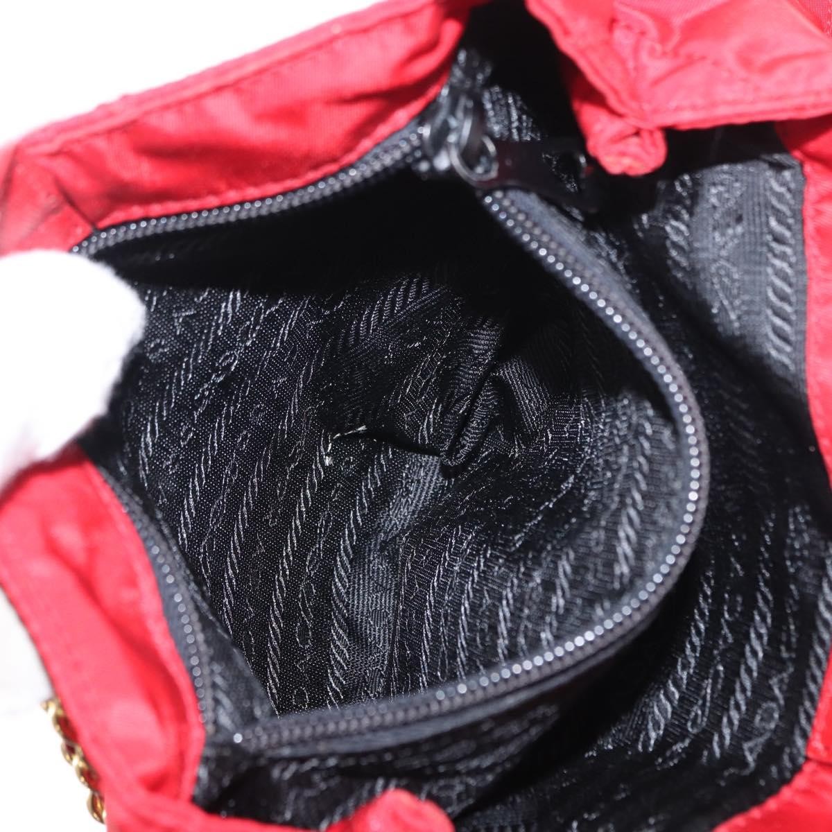 Prada Chain Shoulder Bag Quilted Tessuto
