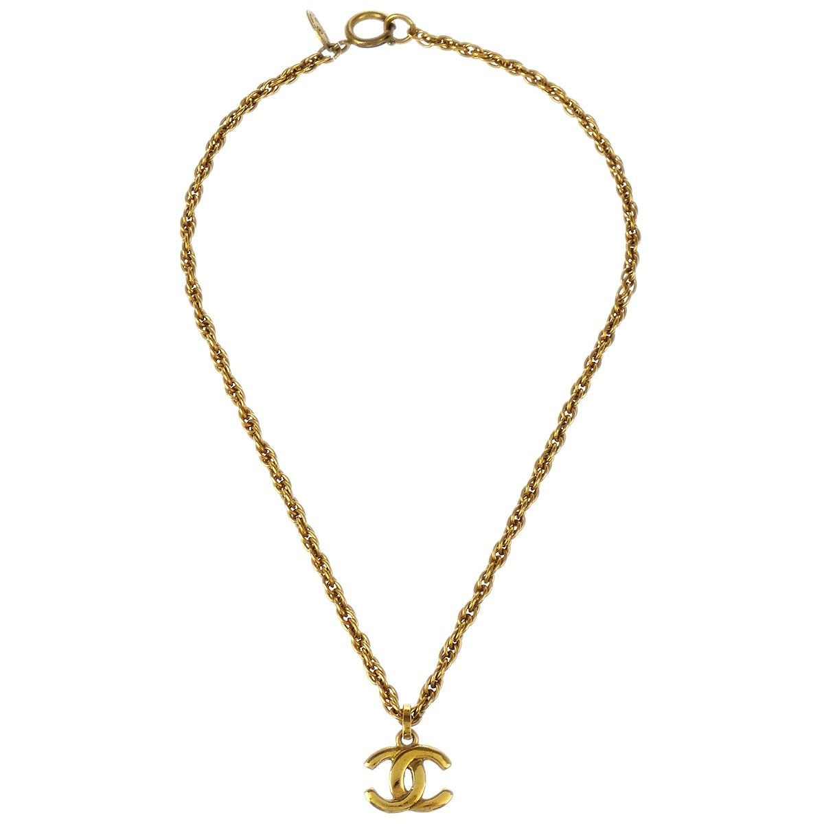 Chanel CC Pendant Necklace Metal