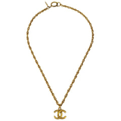 Chanel CC Pendant Necklace Metal