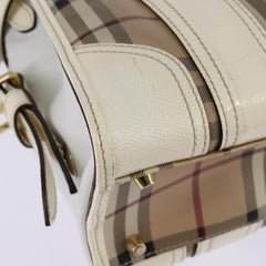 Burberry Minford Satchel Haymarket Coated Canvas