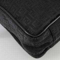 Fendi Convertible Pushlock Flap Satchel Zucca Canvas and Leather