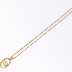 Christian Dior CD Pendant Necklace Gold-plated