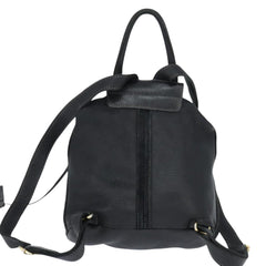 Fendi Logo Flap Drawstring Backpack Leather