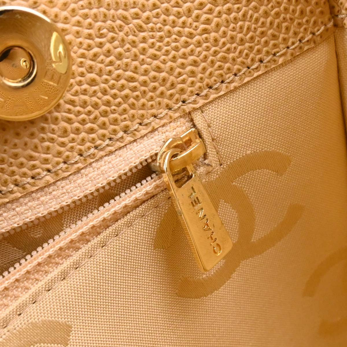 Chanel Vintage Chocolate Bar Open Tote Quilted Caviar