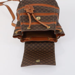 Celine Vintage Macadam Backpack Canvas and Leather