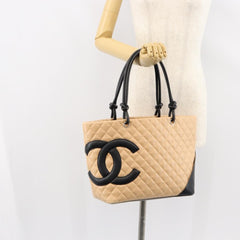 Chanel Cambon Tote Quilted Leather