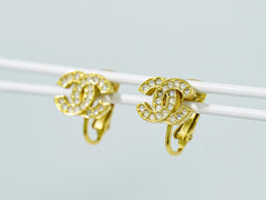 Chanel Vintage CC Clip-On Earrings Metal