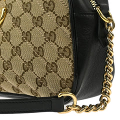 Gucci GG Marmont Shoulder Bag Diagonal Quilted GG Canvas with Leather