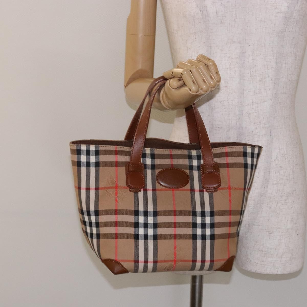 Burberry Nova Check Tote Canvas and Leather