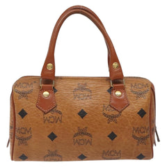 MCM Visetos Handbag Canvas and Leather