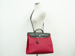 Hermes Herbag Zip Toile and Leather